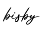 单词bisby书写
