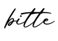单词bitte书写