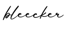 单词bleecker书写