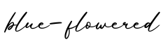 单词blue-flowered书写