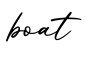 单词boat书写