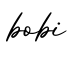 单词bobi书写
