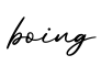 单词boing书写