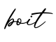 单词boit书写