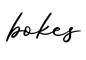 单词bokes书写