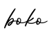 单词boko书写