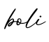 单词boli书写
