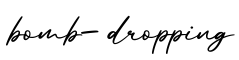 单词bomb-dropping书写