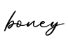 单词boney书写