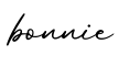 单词bonnie书写