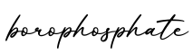 单词borophosphate书写