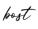 单词bost书写