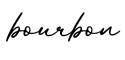 单词bourbon书写