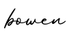 单词bowen书写