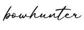 单词bowhunter书写