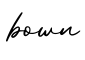 单词bown书写