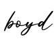 单词boyd书写