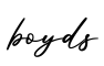 单词boyds书写