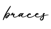 单词braces书写