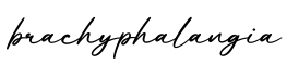 单词brachyphalangia书写