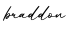单词braddon书写