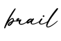 单词brail书写