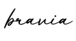 单词bravia书写