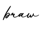 单词braw书写