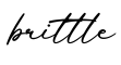 单词brittle书写
