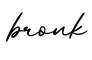 单词bronk书写