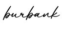 单词burbank书写