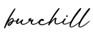 单词burchill书写