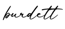 单词burdett书写