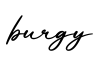 单词burgy书写