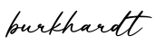 单词burkhardt书写