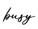 单词busy书写
