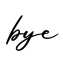 单词bye书写