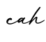 单词cah书写
