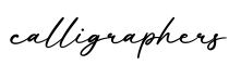 单词calligraphers书写