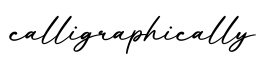 单词calligraphically书写