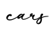 单词cars书写