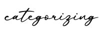 单词categorizing书写