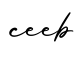 单词ceeb书写