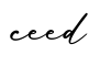 单词ceed书写