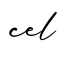 单词cel书写