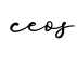 单词ceos书写