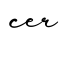 单词cer书写
