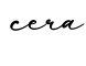 单词cera书写