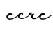 单词cerc书写