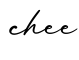 单词chee书写
